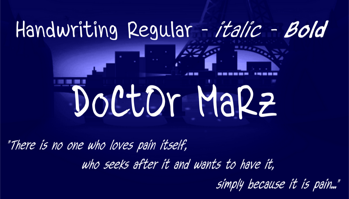 Fuente Dr.Marz Tipografía del Autor